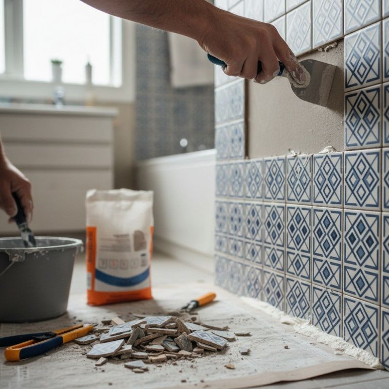 Wall Grout Repair